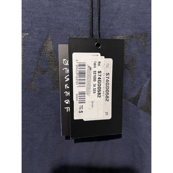 DSQUARED2 Men's Blue/Black Logo T-Shirt Size S S74GD2852S21600524 NWT Muscle Fit - Picture 7 of 16